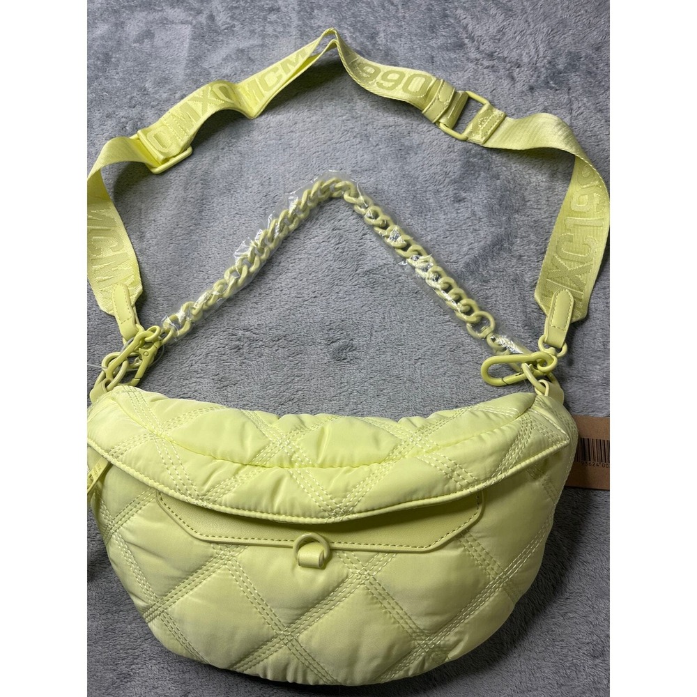 New STEVE MADDEN Neon Yellow Quilted Crossbody Handbag‎ / Slingbag